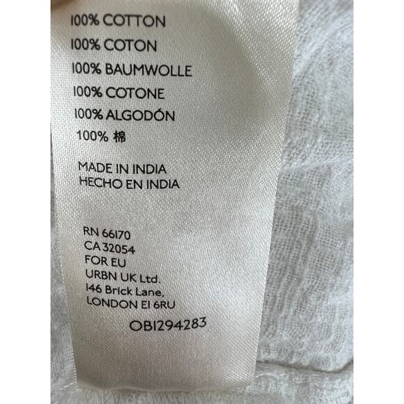 We The Free Ivory Button Down Long Sleeve Cotton Collared Shirt Size XS - Picture 7 of 8